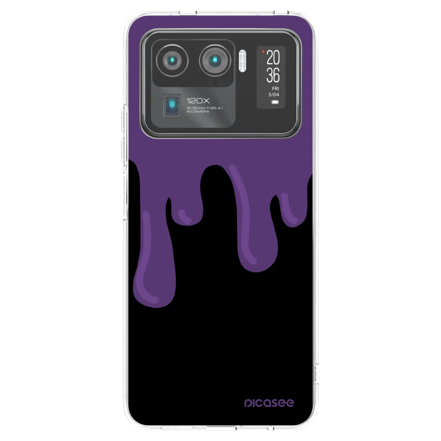 Picasee silikonska prozirna maskica za Xiaomi Mi 11 Ultra - Purple spooky