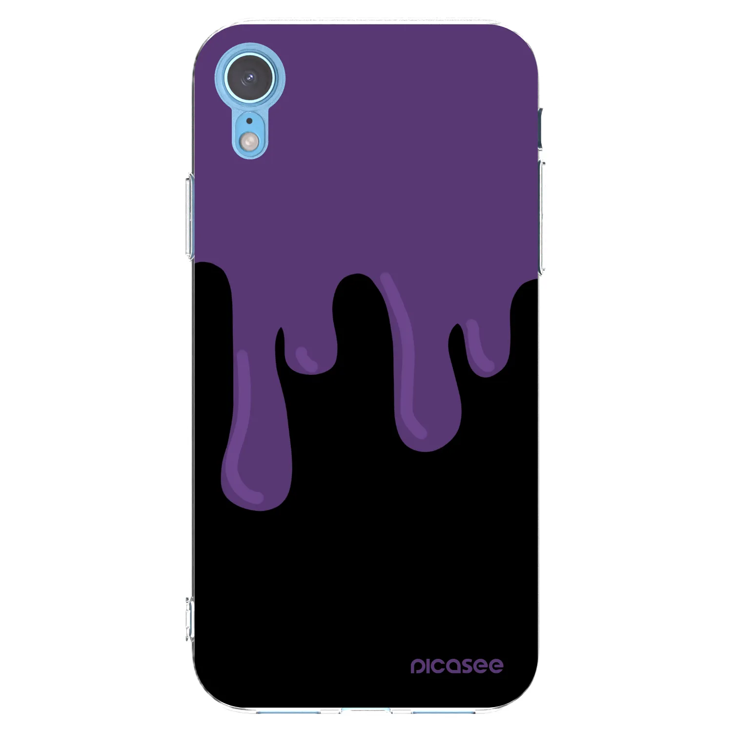 Picasee silikonska prozirna maskica za Apple iPhone XR - Purple spooky