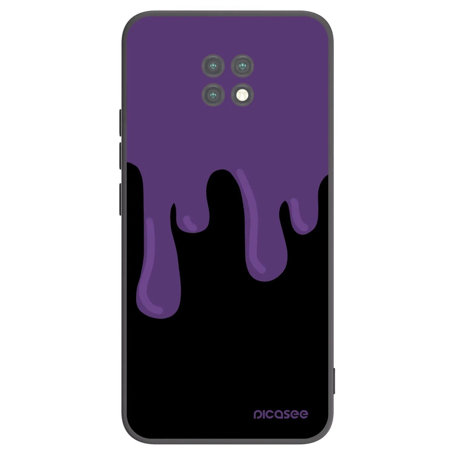 Picasee crna silikonska maskica za Xiaomi Redmi Note 9T - Purple spooky
