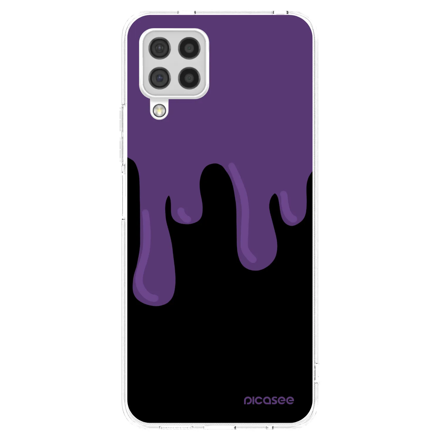 Picasee silikonska prozirna maskica za Samsung Galaxy A22 A225F 4G - Purple spooky