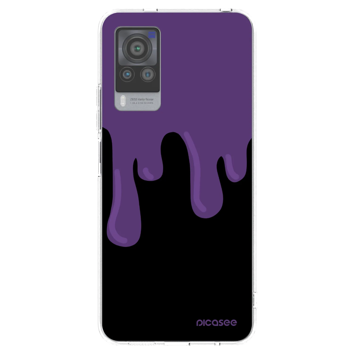 Picasee silikonska prozirna maskica za Vivo X60 Pro 5G - Purple spooky