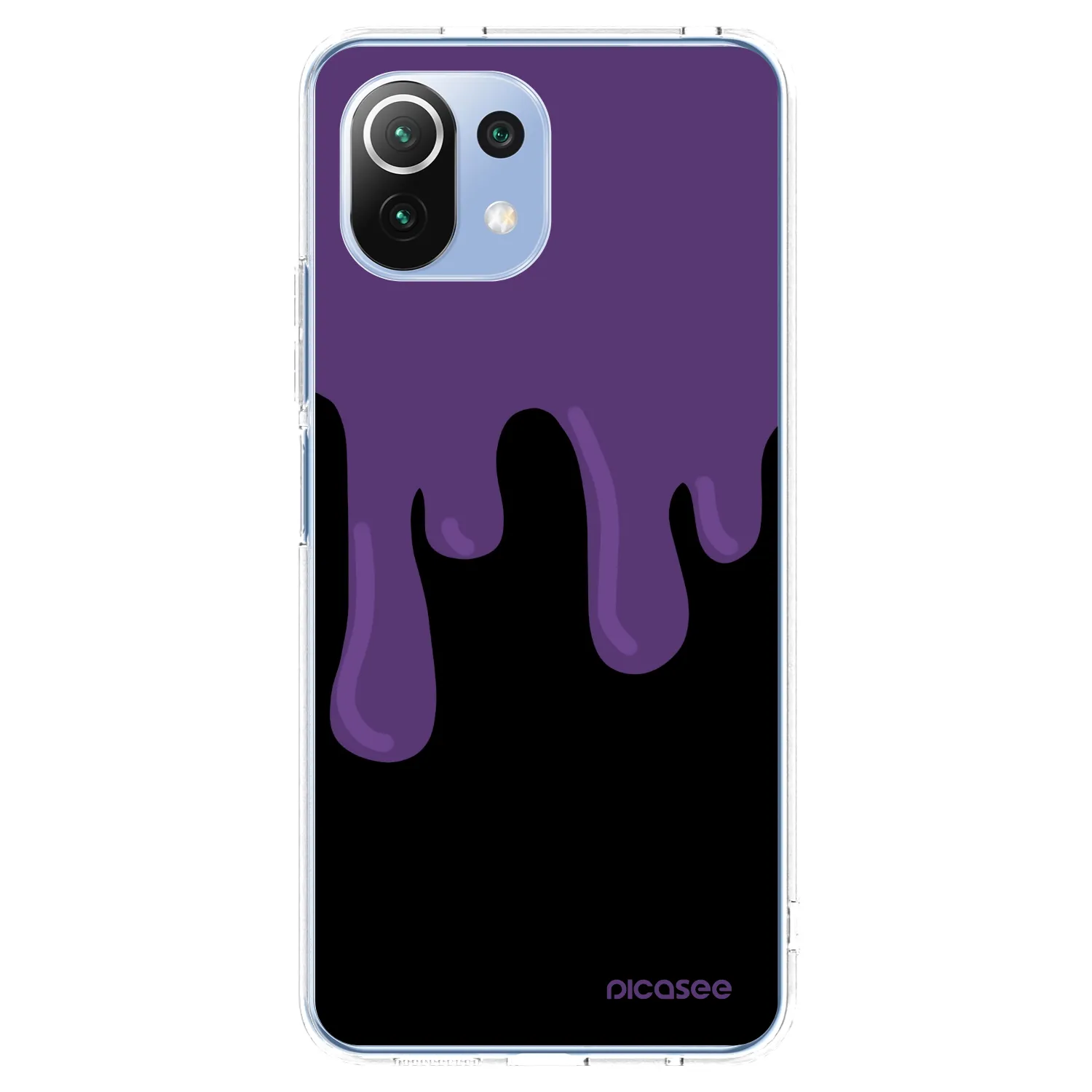 Picasee silikonska prozirna maskica za Xiaomi 11 Lite 5G NE - Purple spooky
