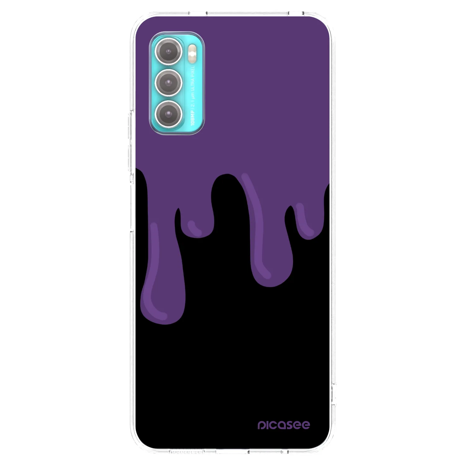 Picasee silikonska prozirna maskica za Motorola Moto G60 - Purple spooky
