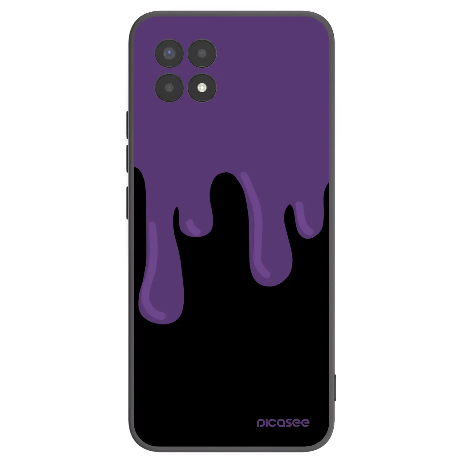 Picasee crna silikonska maskica za Realme 8i - Purple spooky