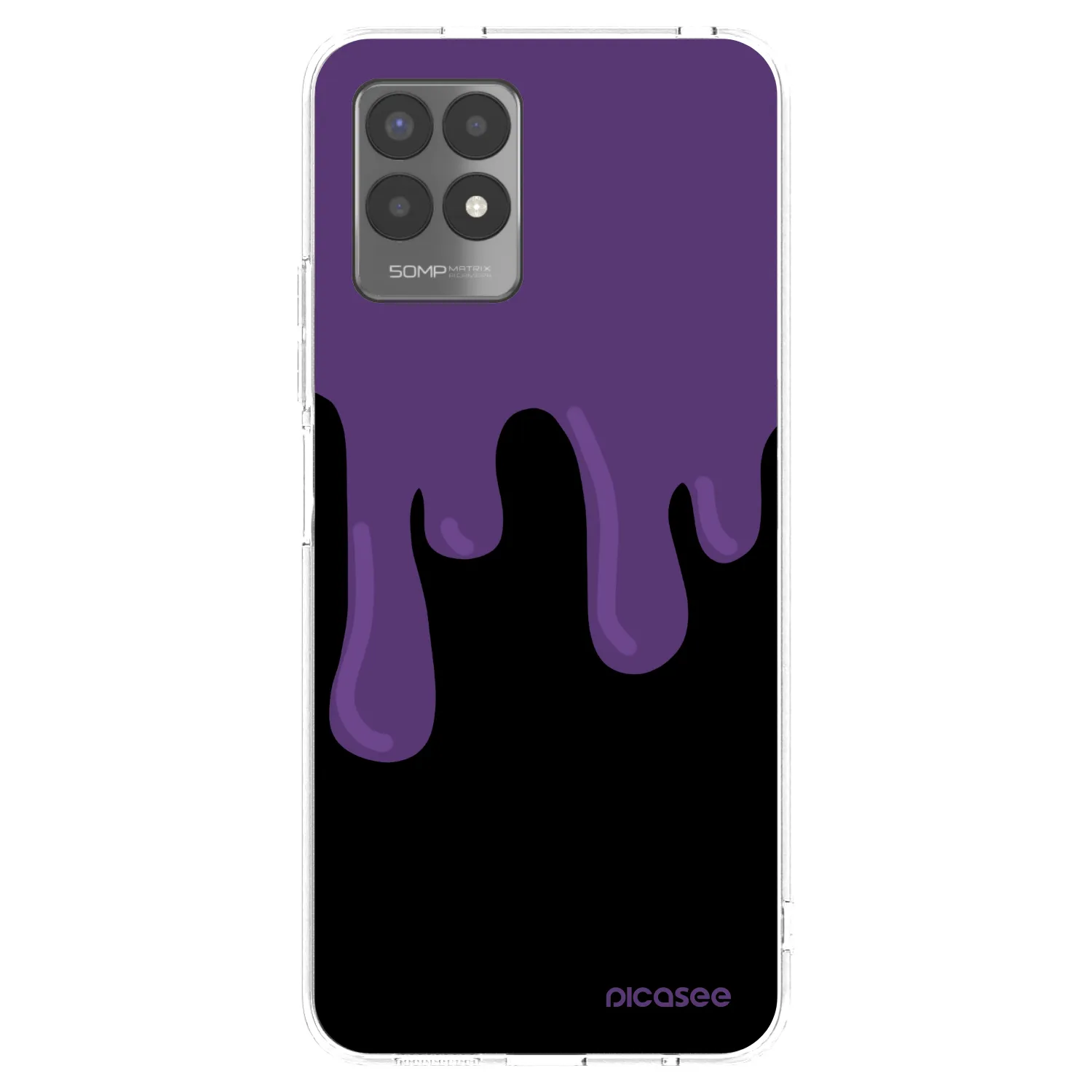 Picasee silikonska prozirna maskica za Realme 8i - Purple spooky
