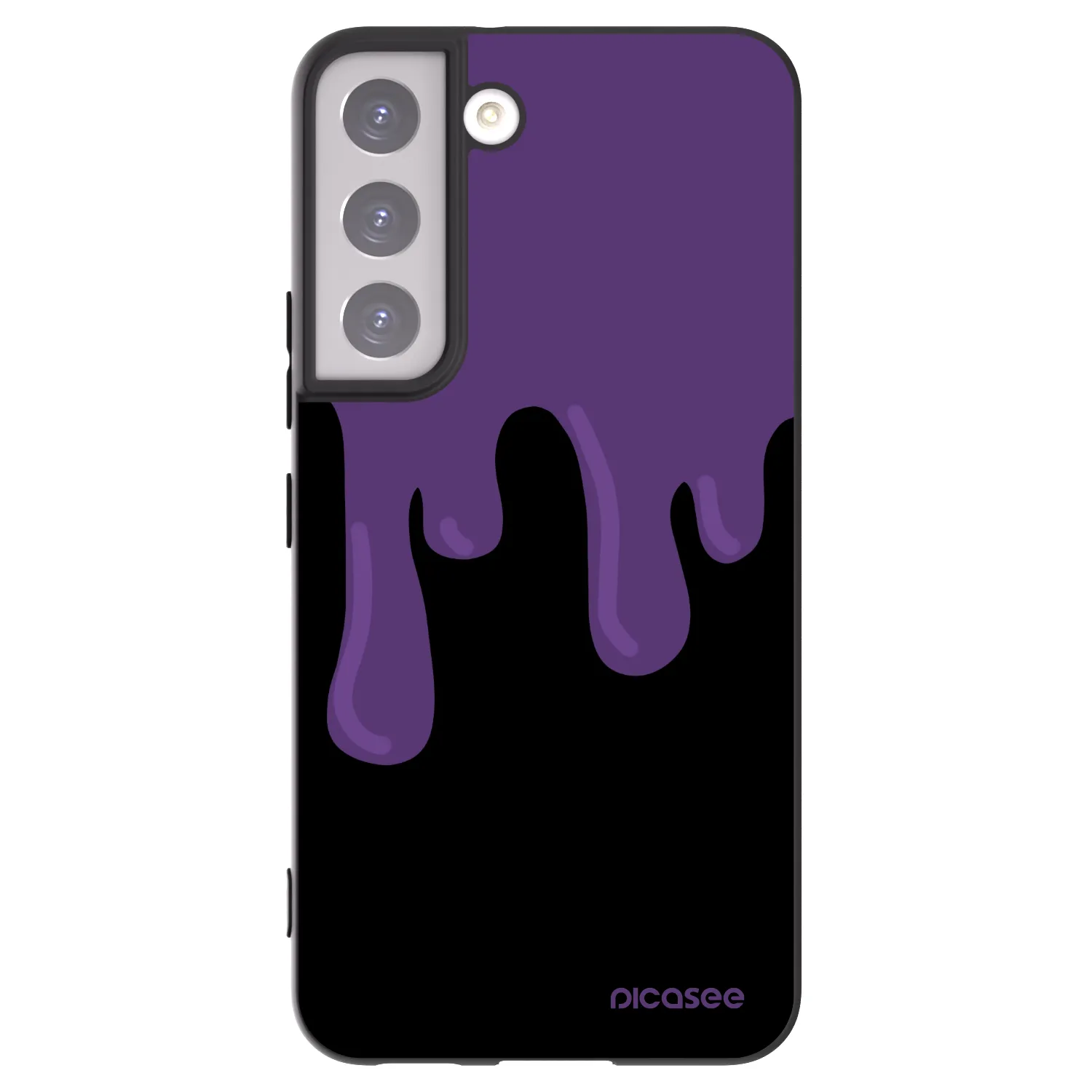 Picasee crna silikonska maskica za Samsung Galaxy S22 5G - Purple spooky