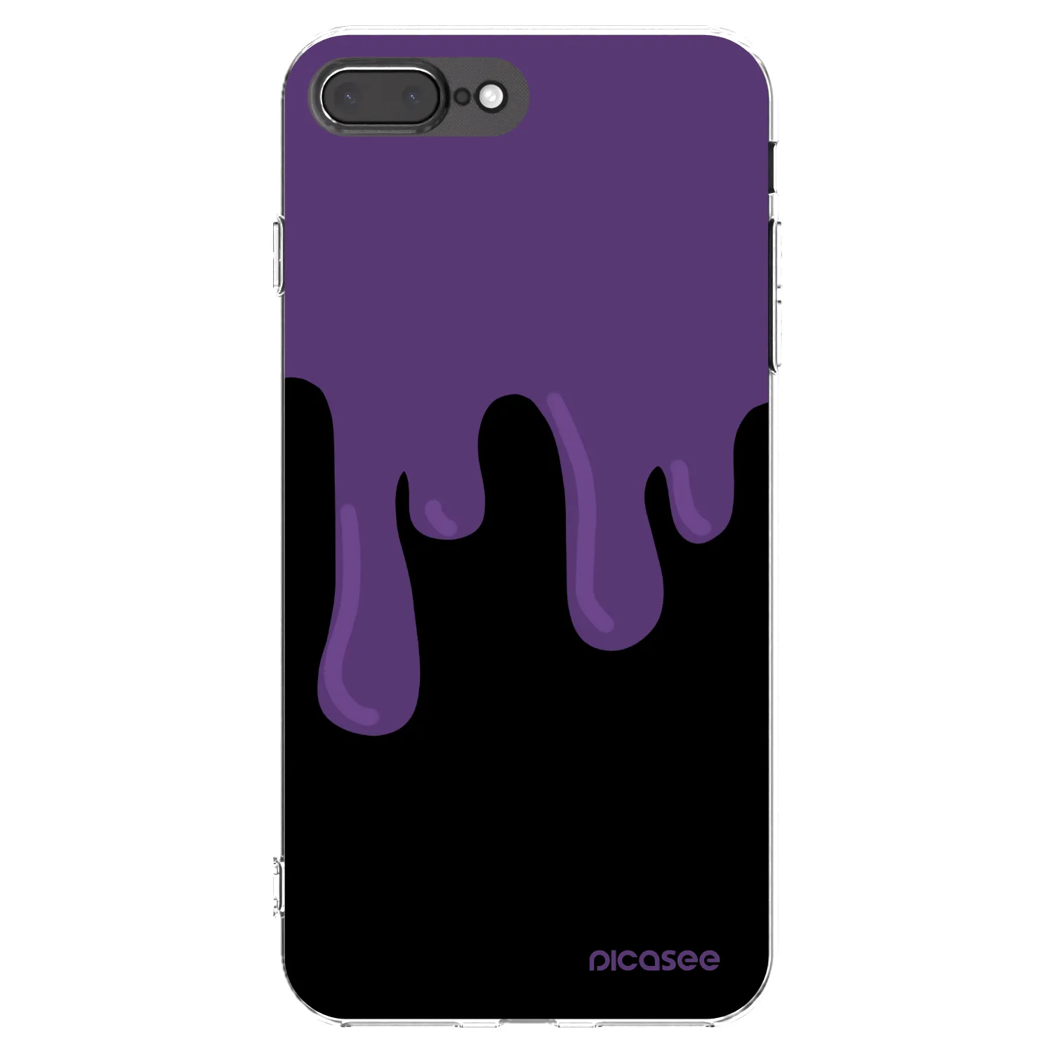 Picasee silikonska prozirna maskica za Apple iPhone 7 Plus - Purple spooky