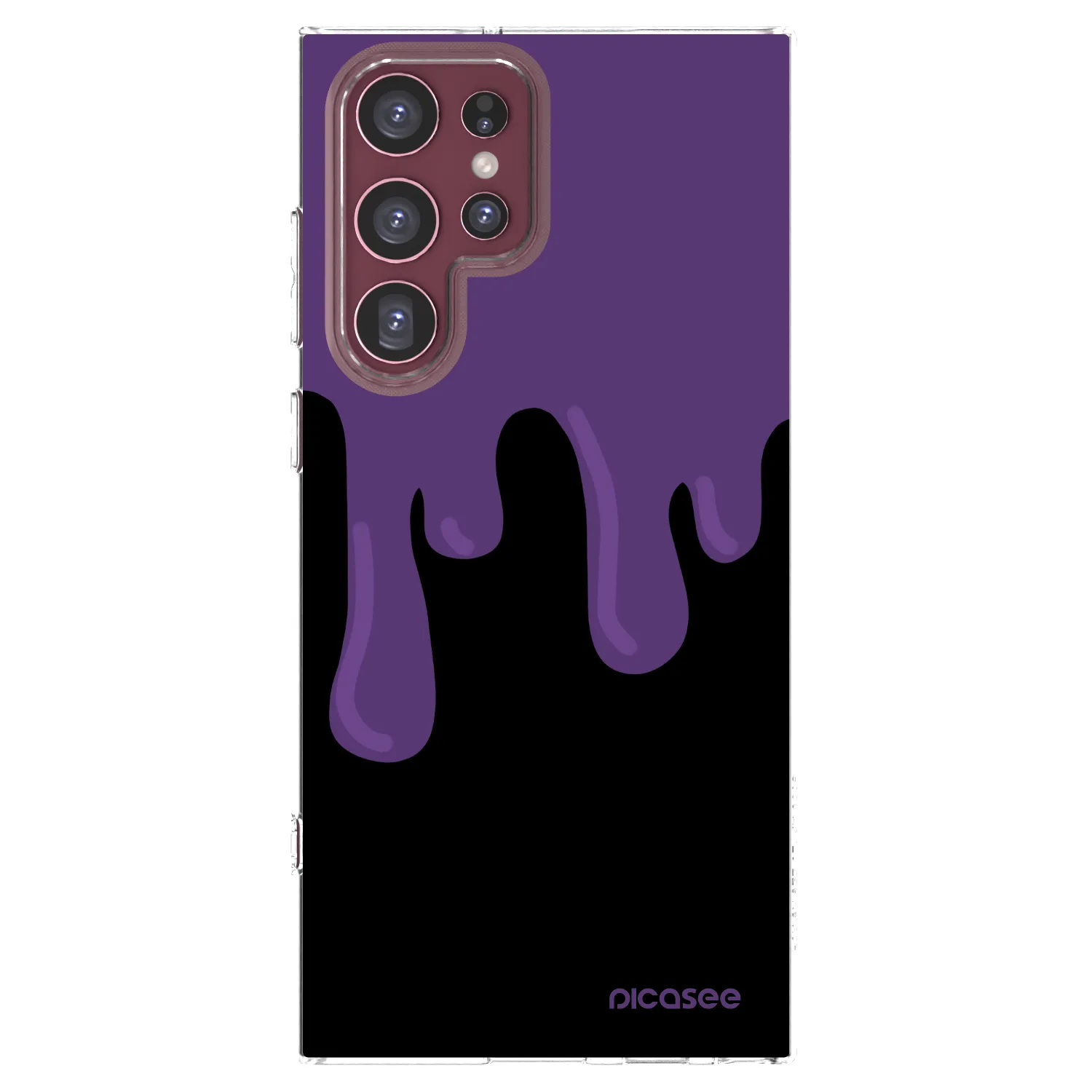 Picasee silikonska prozirna maskica za Samsung Galaxy S22 Ultra 5G - Purple spooky