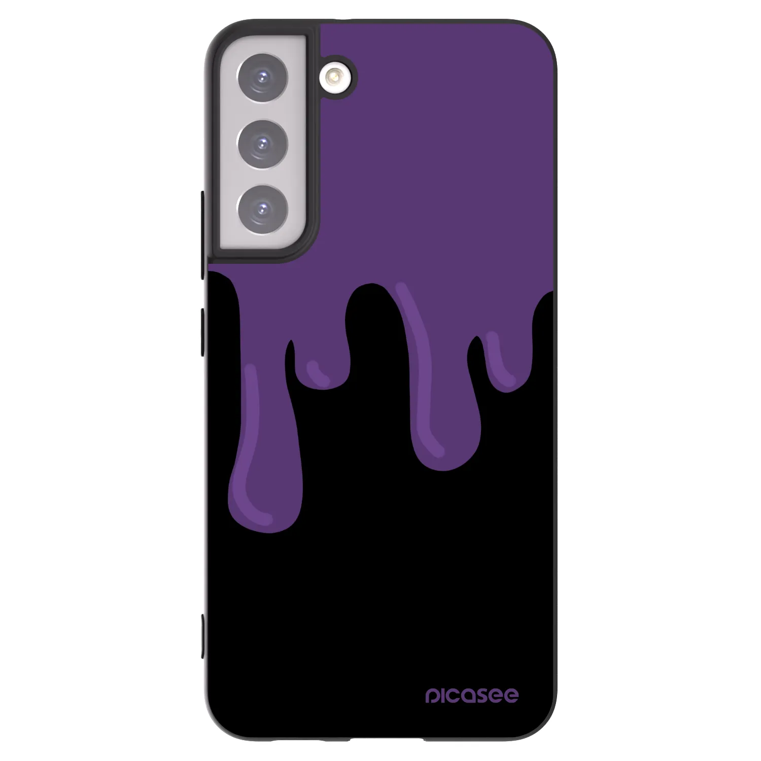 Picasee crna silikonska maskica za Samsung Galaxy S22+ 5G - Purple spooky