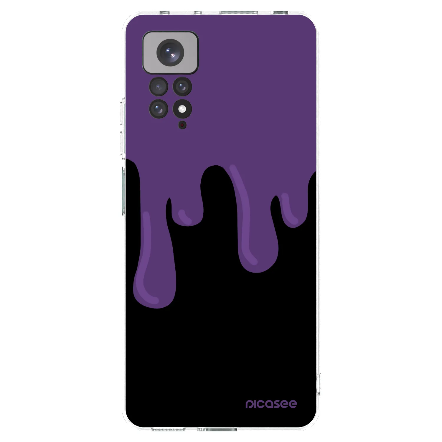 Picasee silikonska prozirna maskica za Xiaomi Redmi Note 11 - Purple spooky