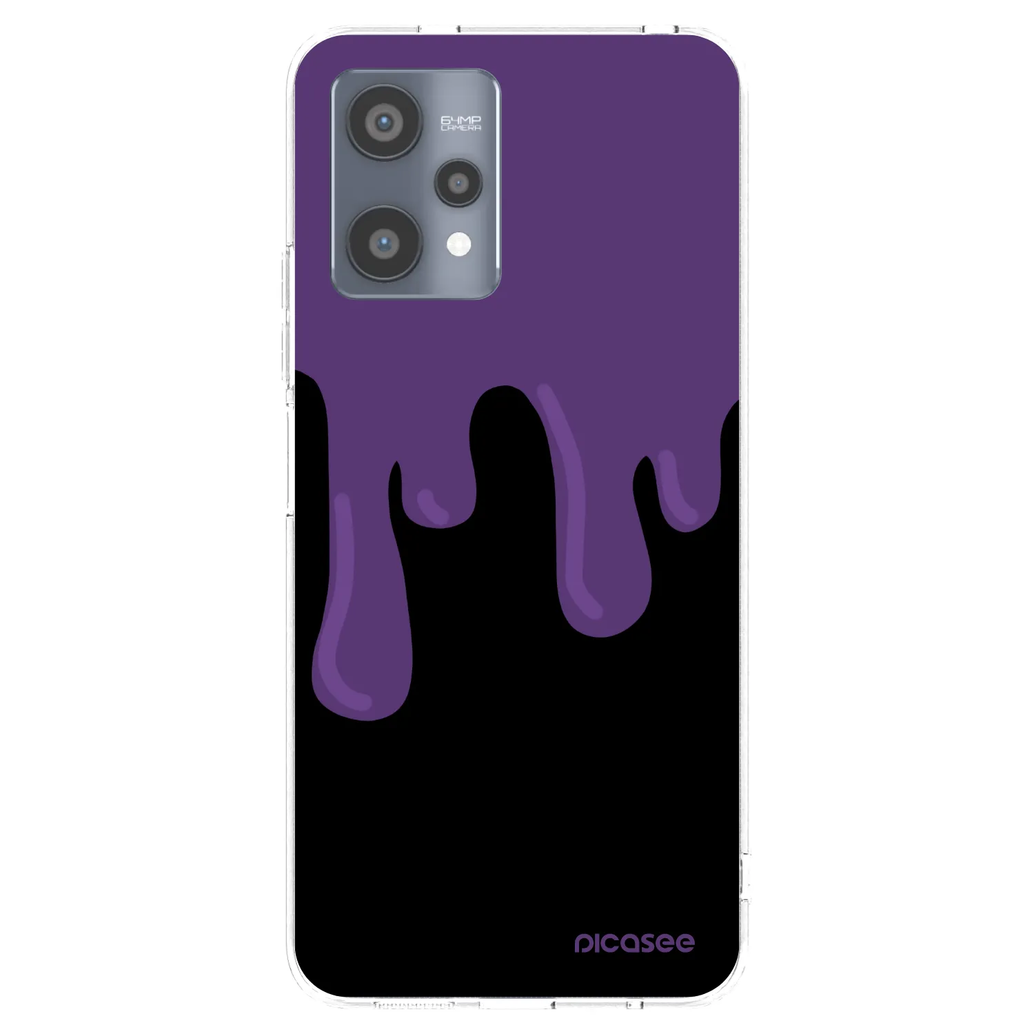 Picasee silikonska prozirna maskica za Realme 9 Pro 5G - Purple spooky