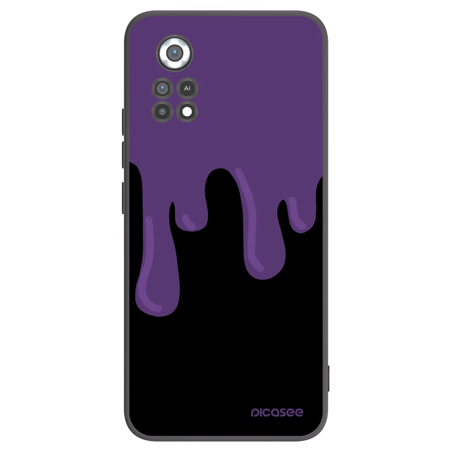 Picasee crna silikonska maskica za Xiaomi Poco X4 Pro 5G - Purple spooky