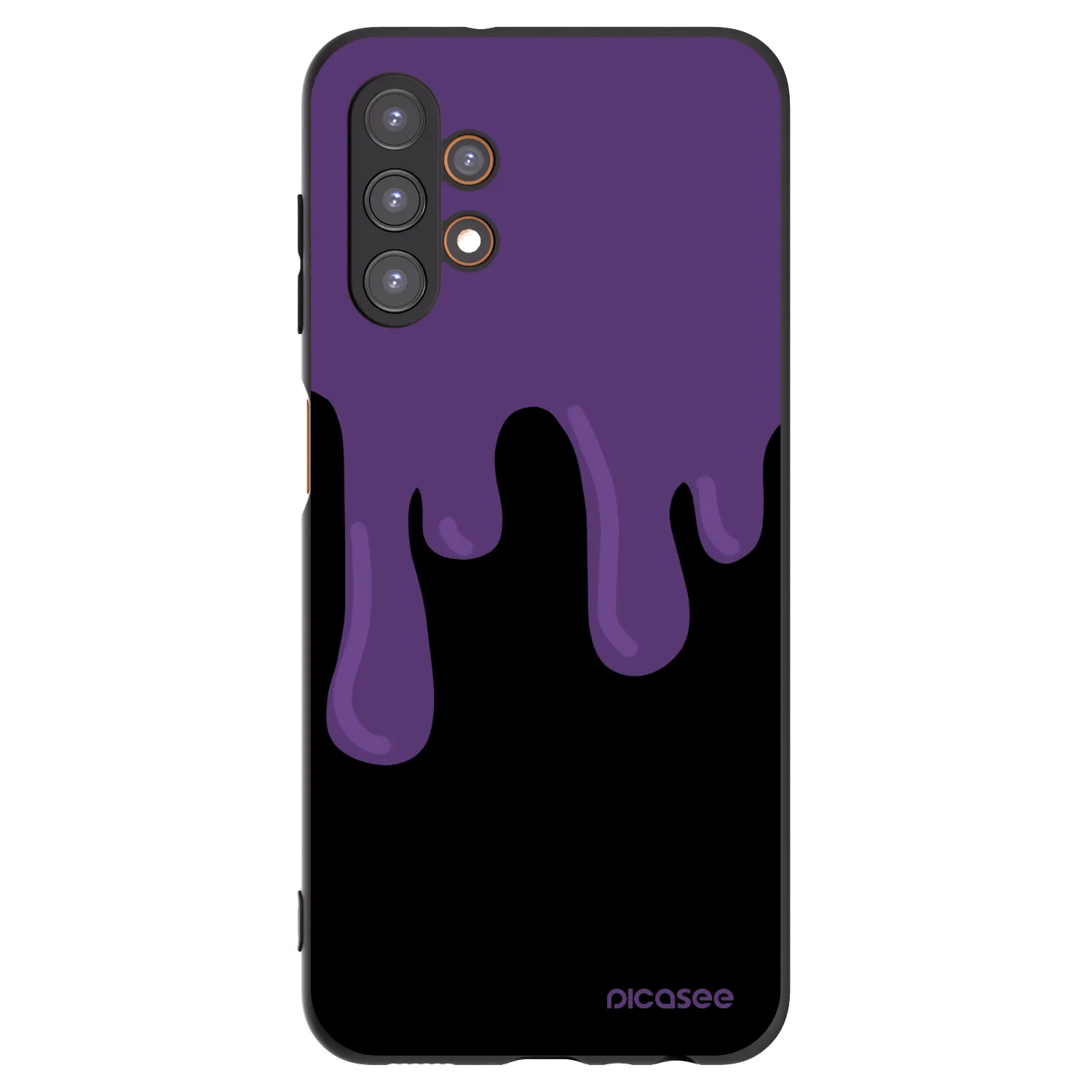 Picasee crna silikonska maskica za Samsung Galaxy A13 4G A135 - Purple spooky