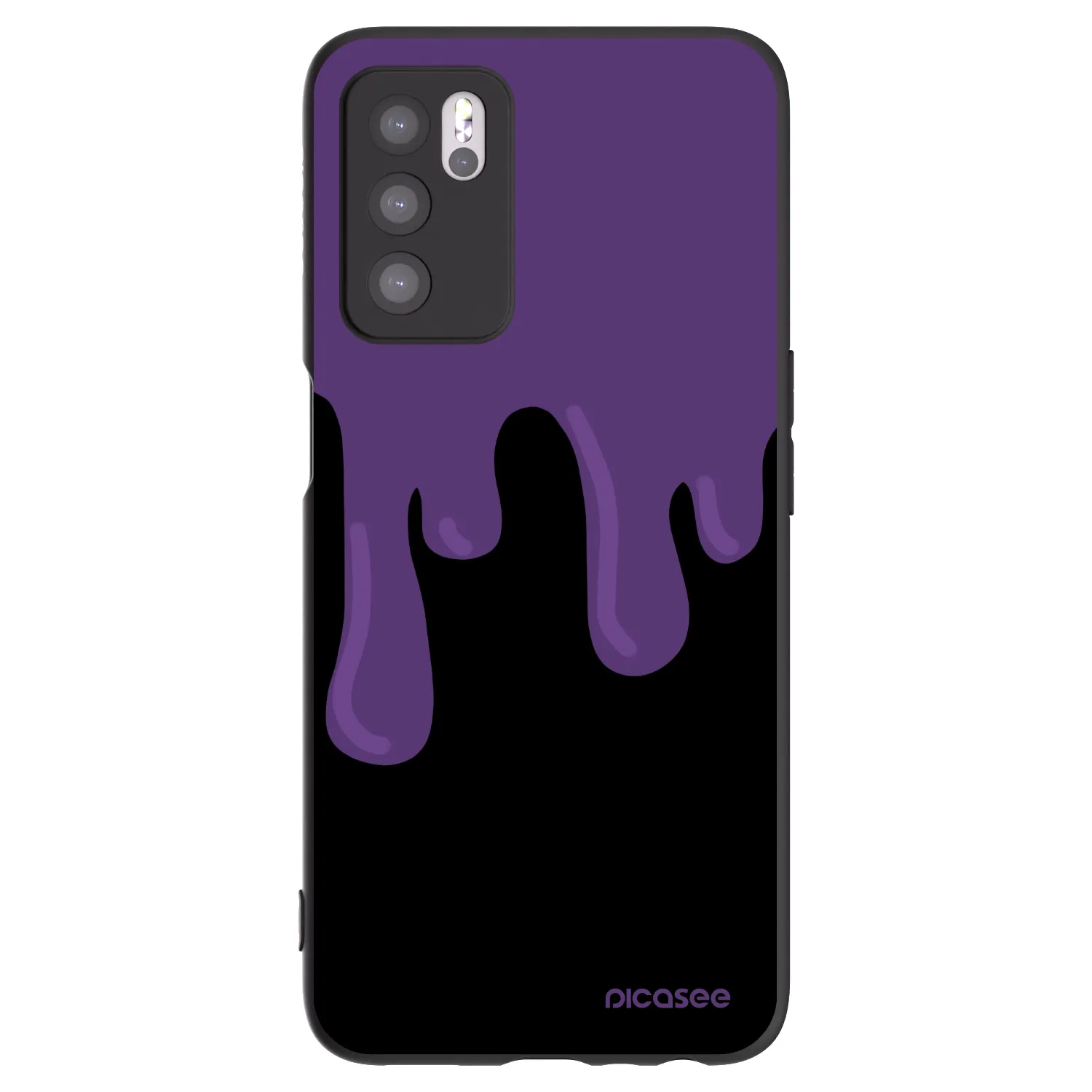 Picasee crna silikonska maskica za OPPO A16s - Purple spooky