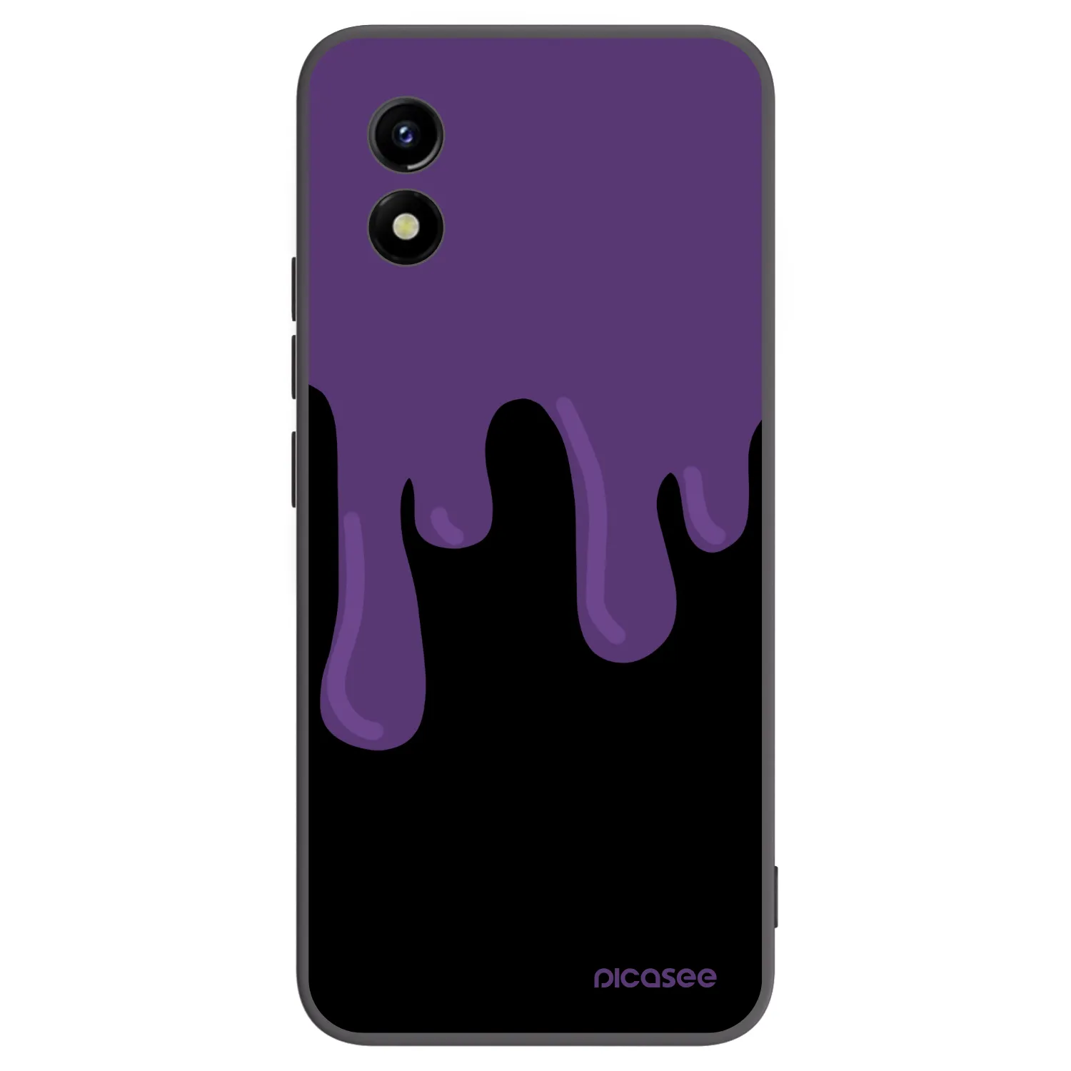 Picasee crna silikonska maskica za Vivo Y01 - Purple spooky