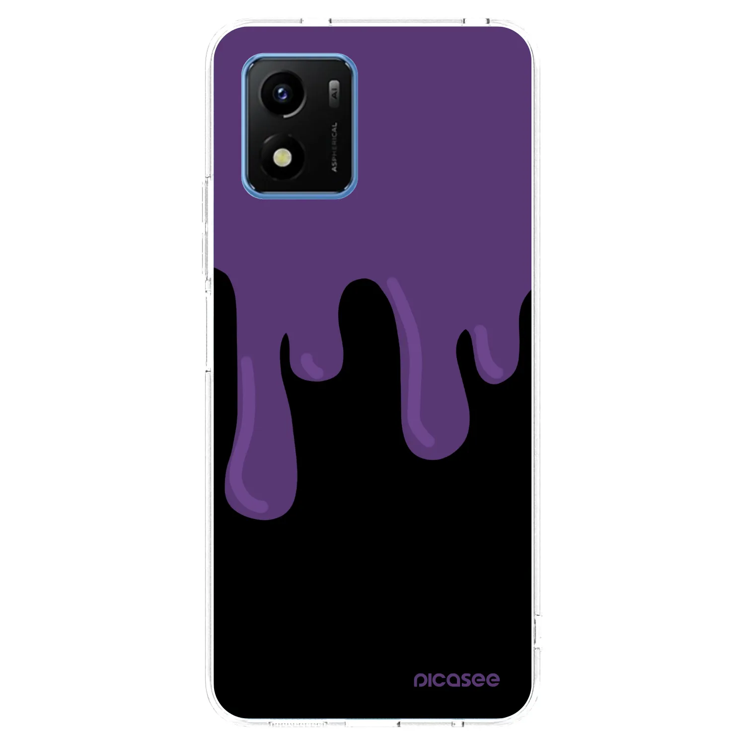 Picasee silikonska prozirna maskica za Vivo Y01 - Purple spooky