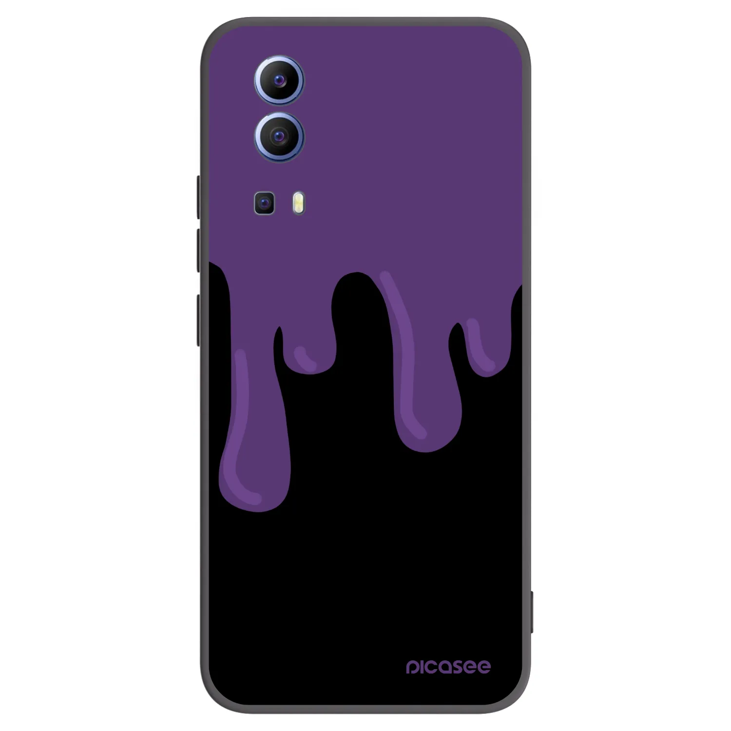 Picasee crna silikonska maskica za Vivo Y52 5G - Purple spooky