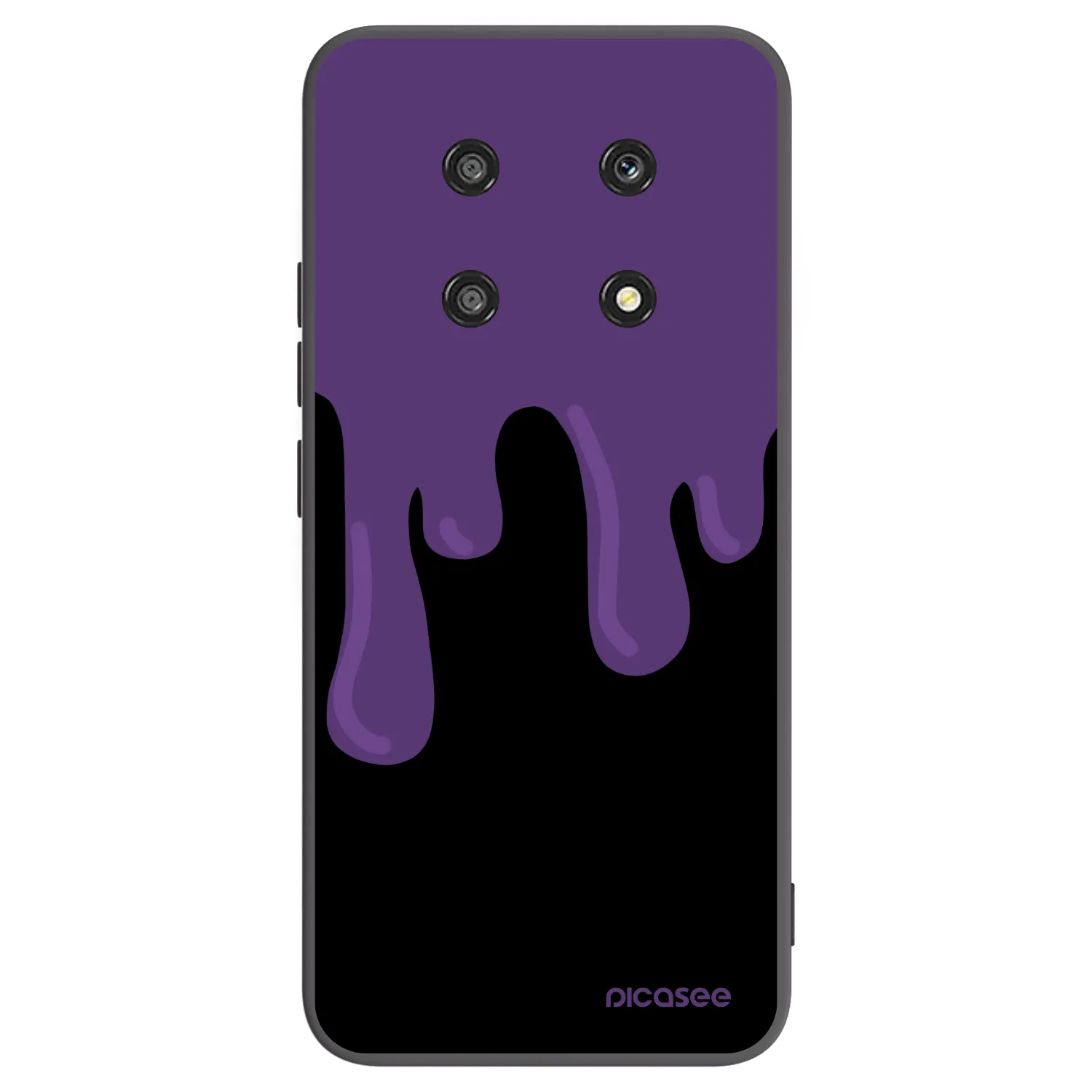 Picasee crna silikonska maskica za Honor Magic4 Lite 5G - Purple spooky