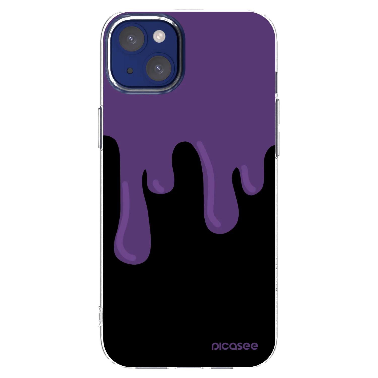 Picasee silikonska prozirna maskica za Apple iPhone 14 Plus - Purple spooky