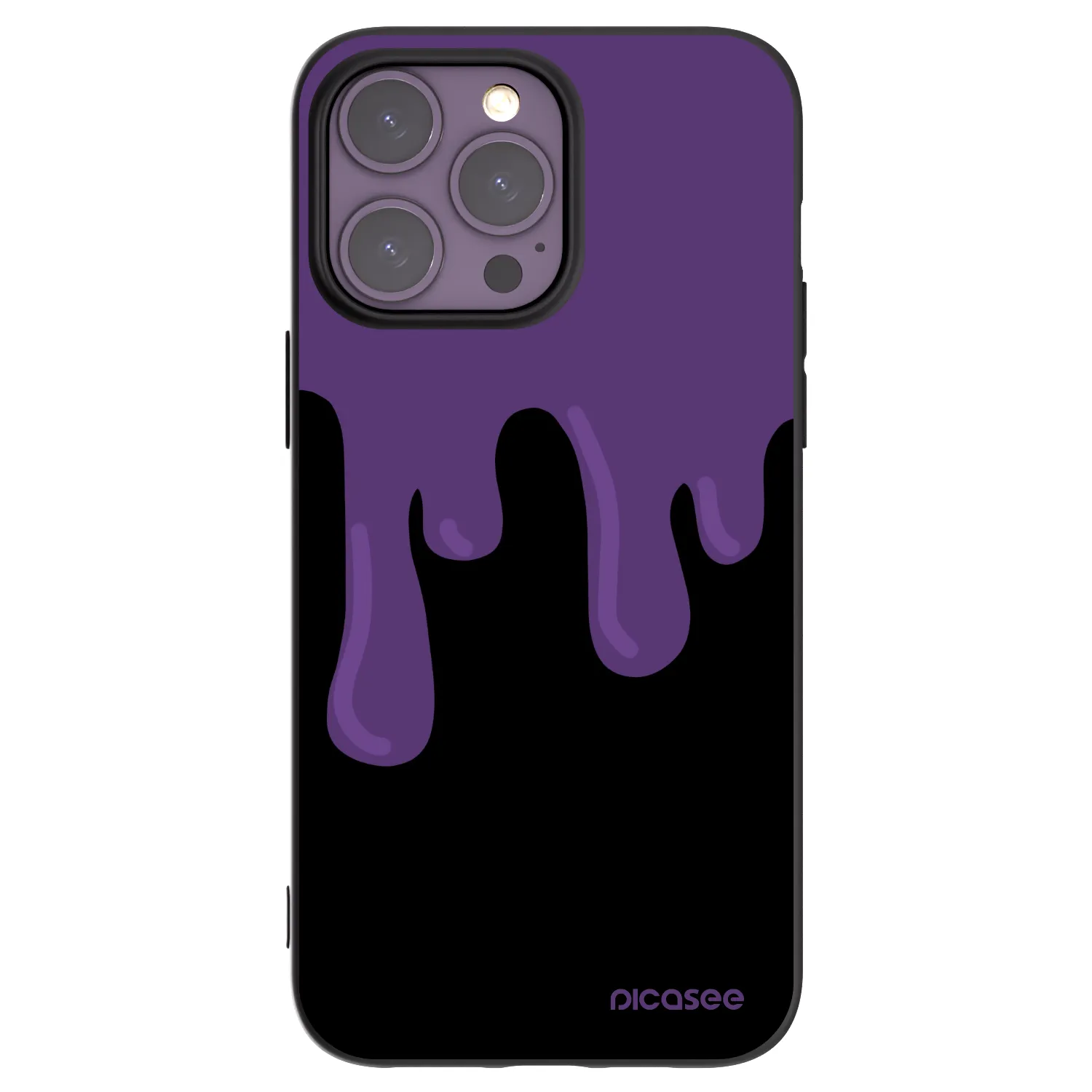 Picasee crna silikonska maskica za Apple iPhone 14 Pro Max - Purple spooky