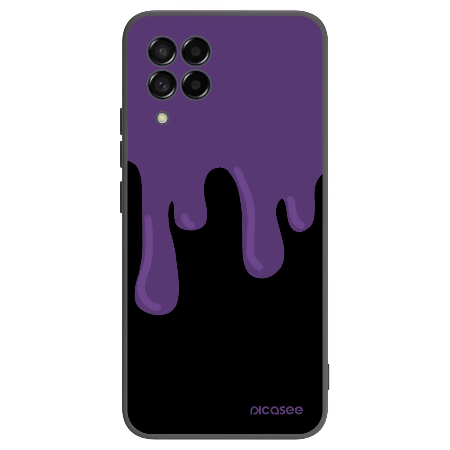 Picasee crna silikonska maskica za Samsung Galaxy M53 5G - Purple spooky