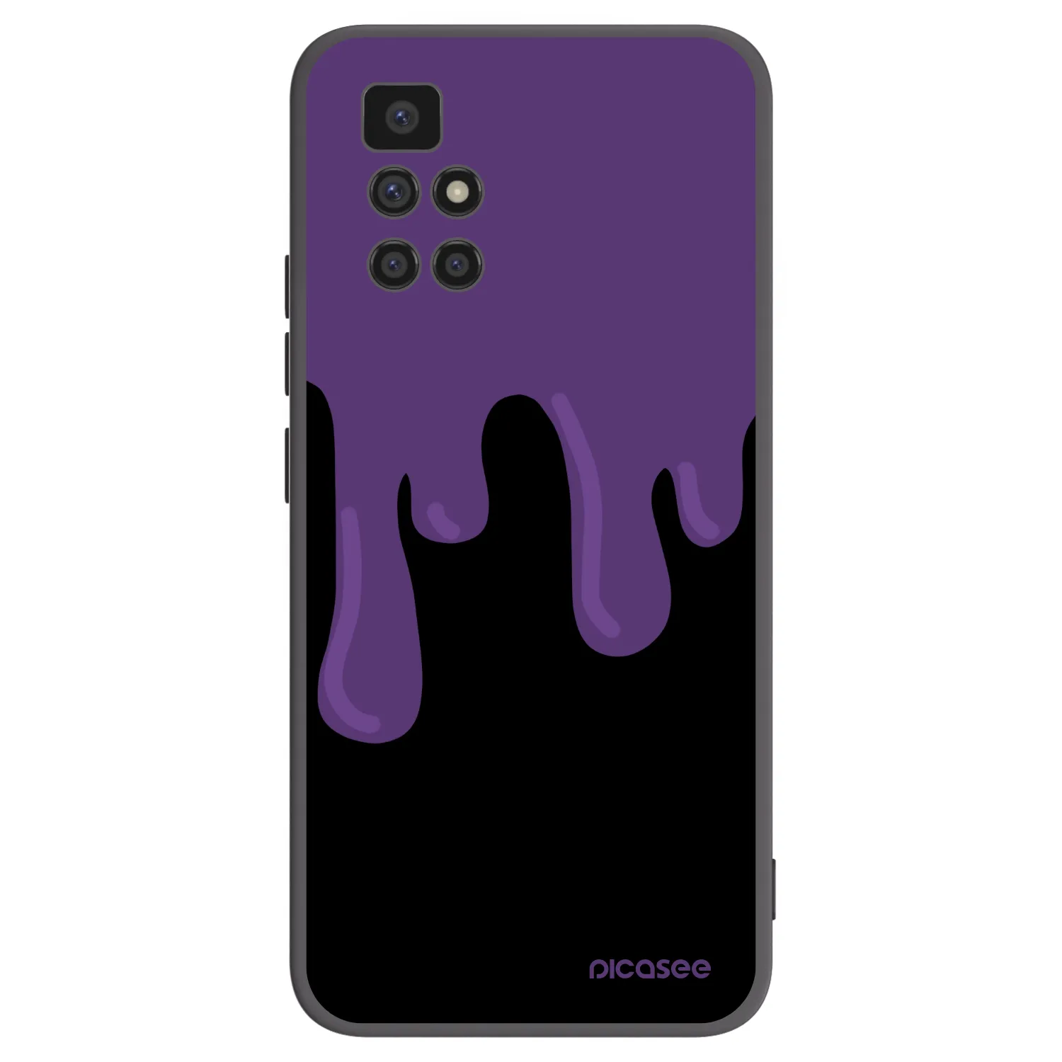 Picasee crna silikonska maskica za Xiaomi Redmi 10 (2022) - Purple spooky