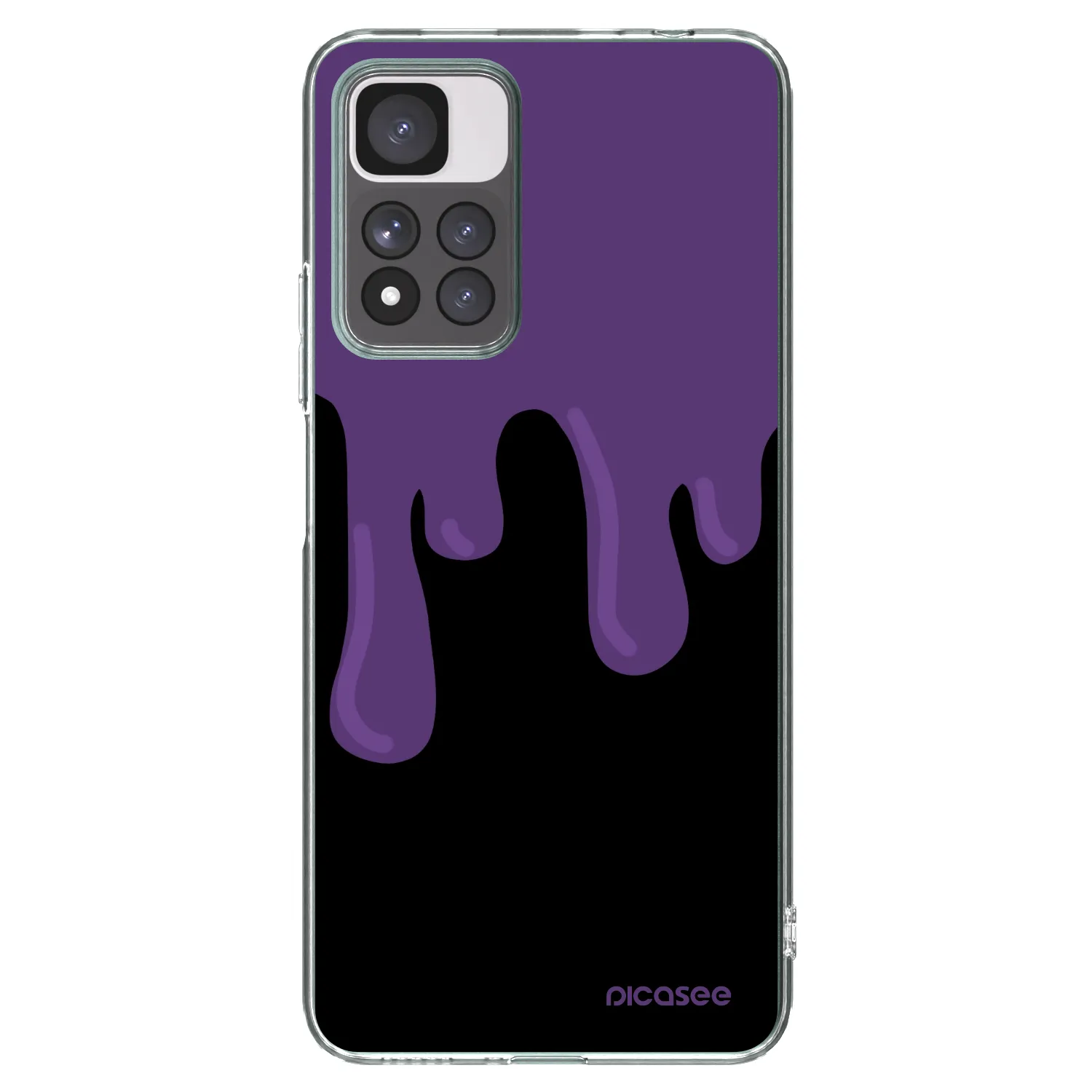 Picasee silikonska prozirna maskica za Xiaomi Redmi Note 11 Pro+ 5G - Purple spooky