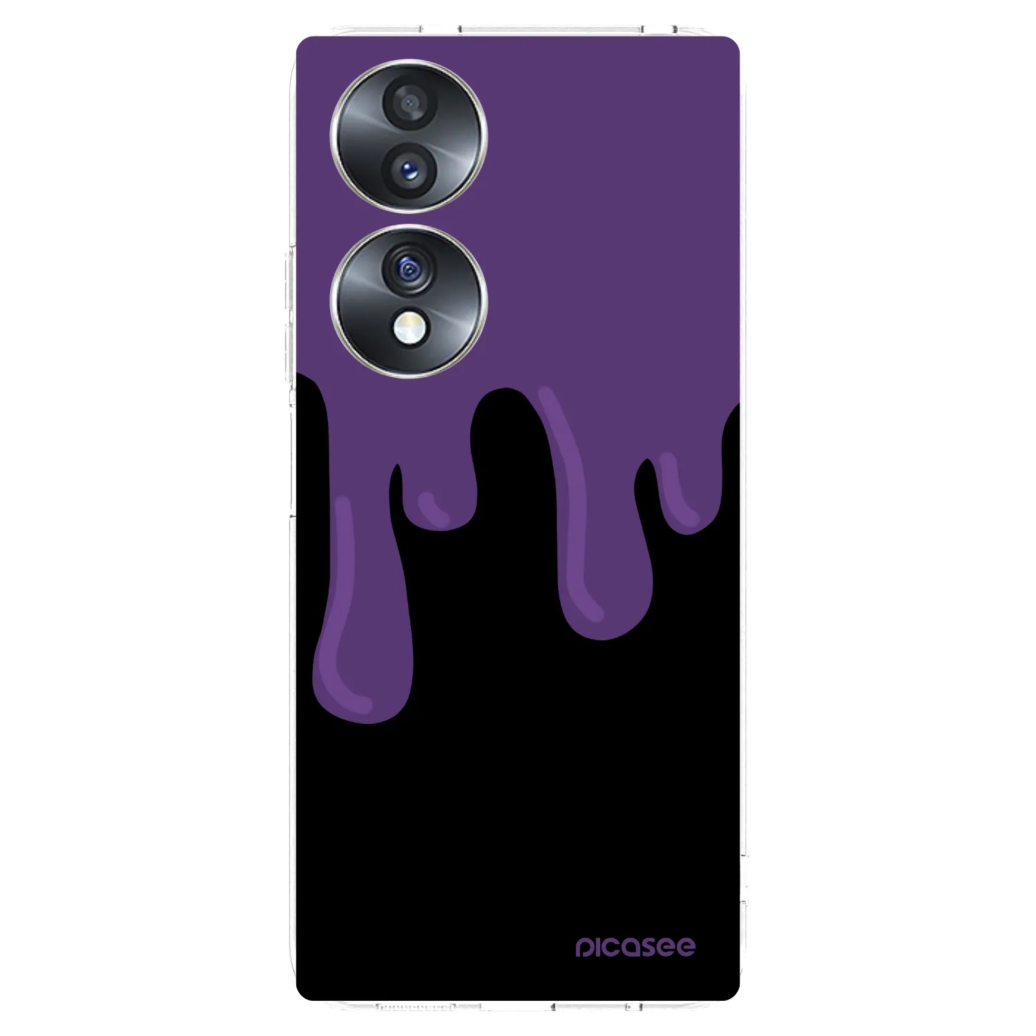 Picasee silikonska prozirna maskica za Honor 70 - Purple spooky
