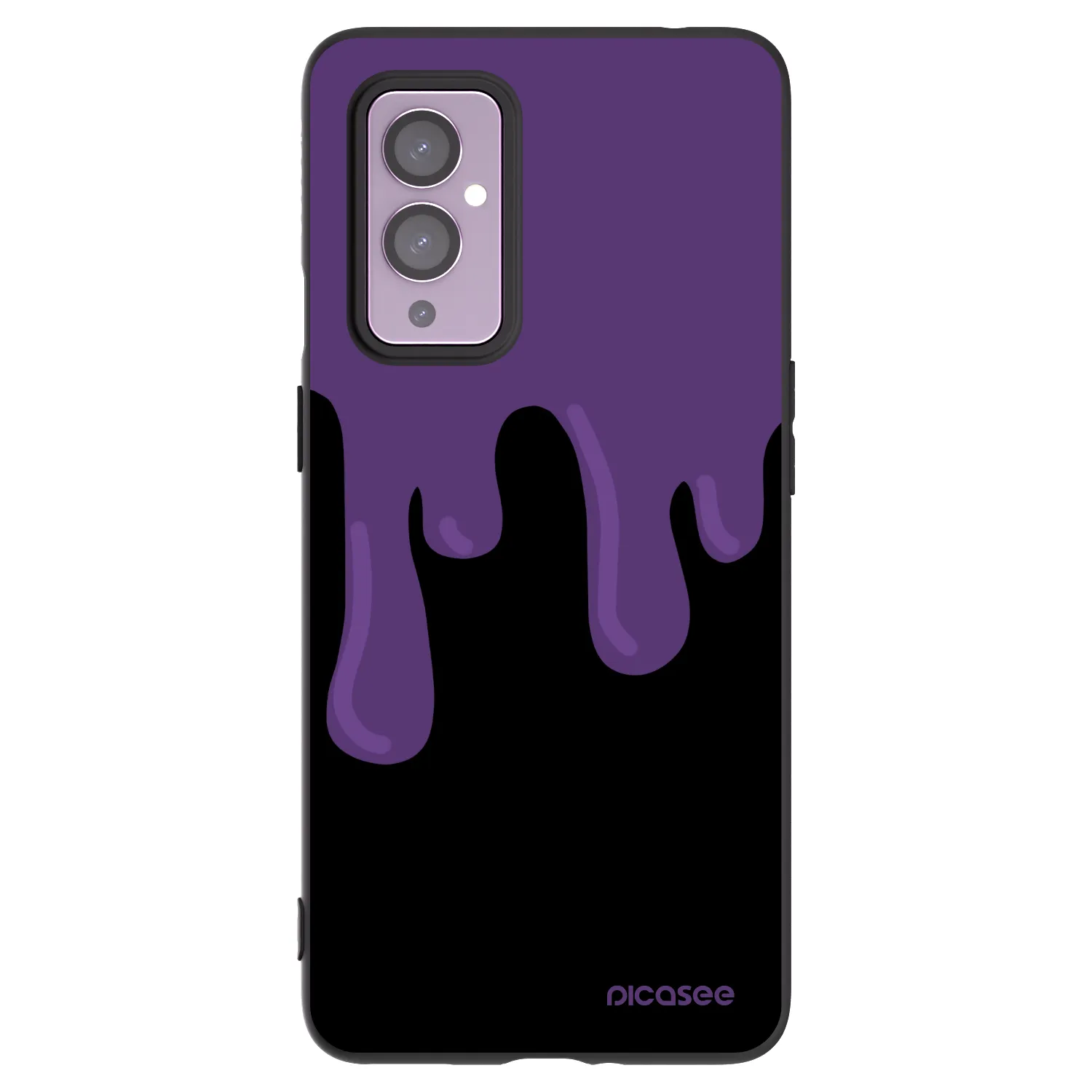 Picasee crna silikonska maskica za OnePlus 9 - Purple spooky