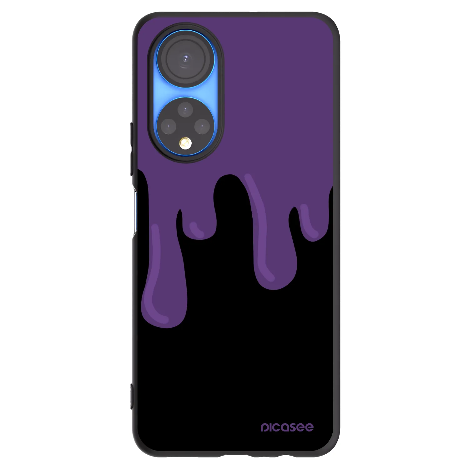 Picasee crna silikonska maskica za Honor X7 - Purple spooky