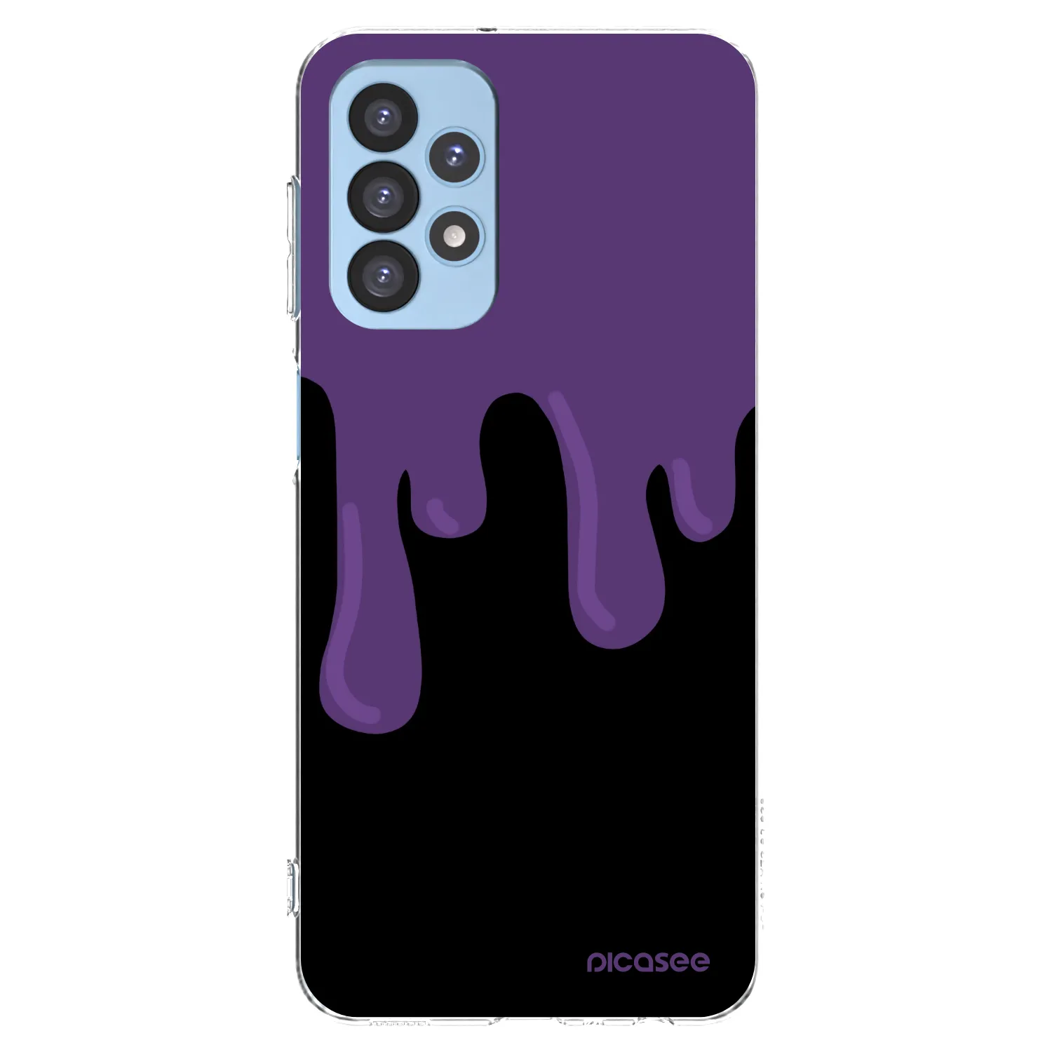 Picasee silikonska prozirna maskica za Samsung Galaxy A23 A235F 4G - Purple spooky