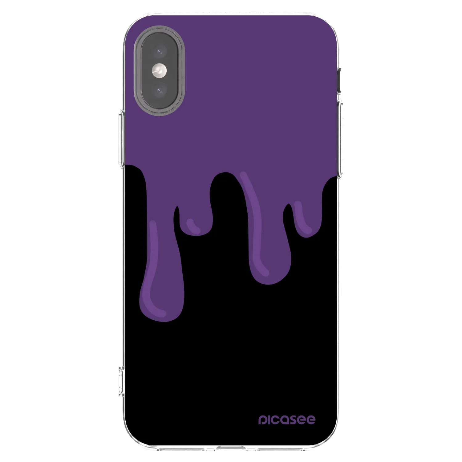 Picasee silikonska prozirna maskica za Apple iPhone X/XS - Purple spooky