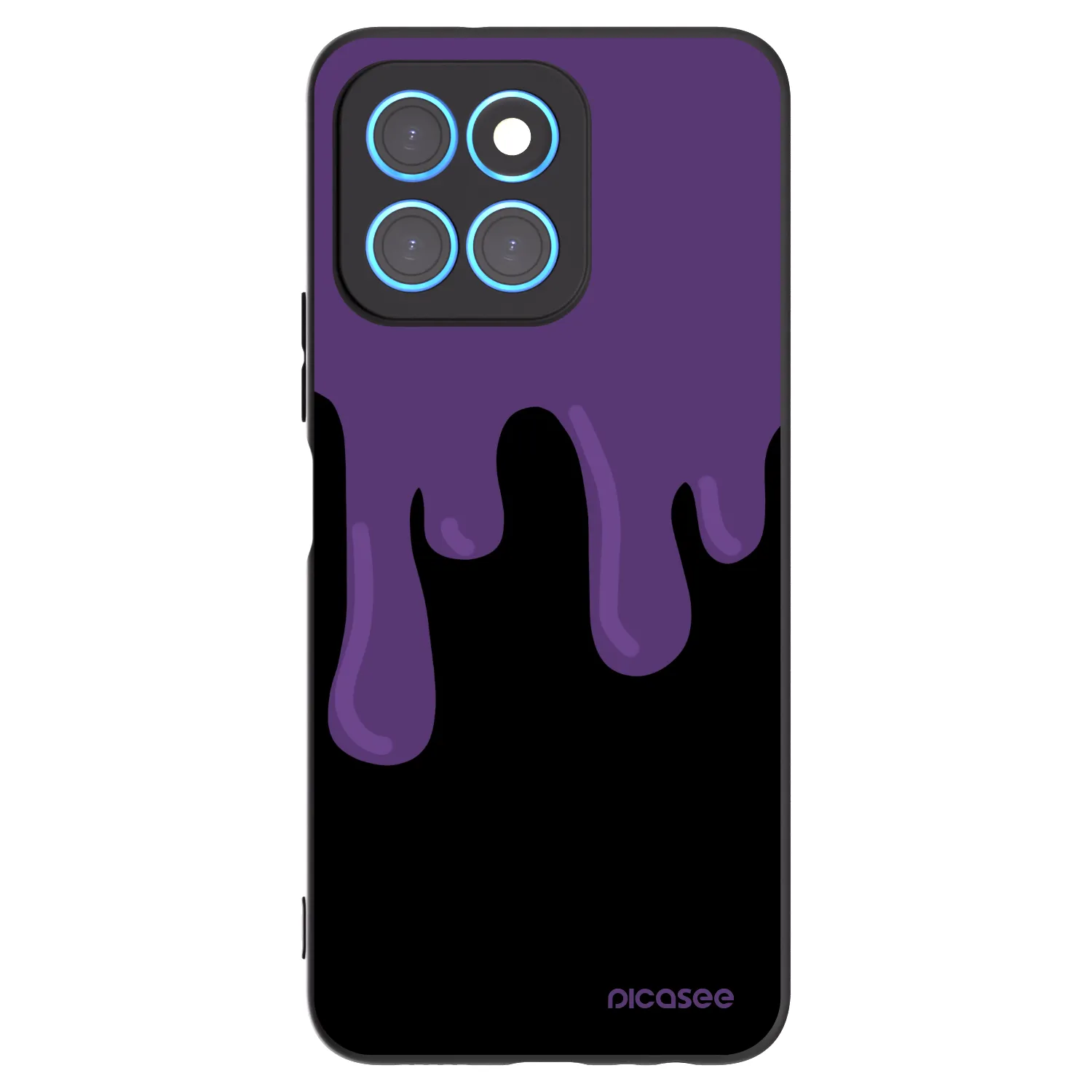 Picasee crna silikonska maskica za Honor X6 - Purple spooky