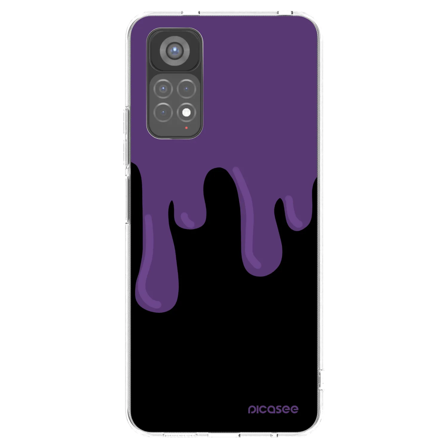 Picasee silikonska prozirna maskica za Xiaomi Redmi Note 11S 5G - Purple spooky