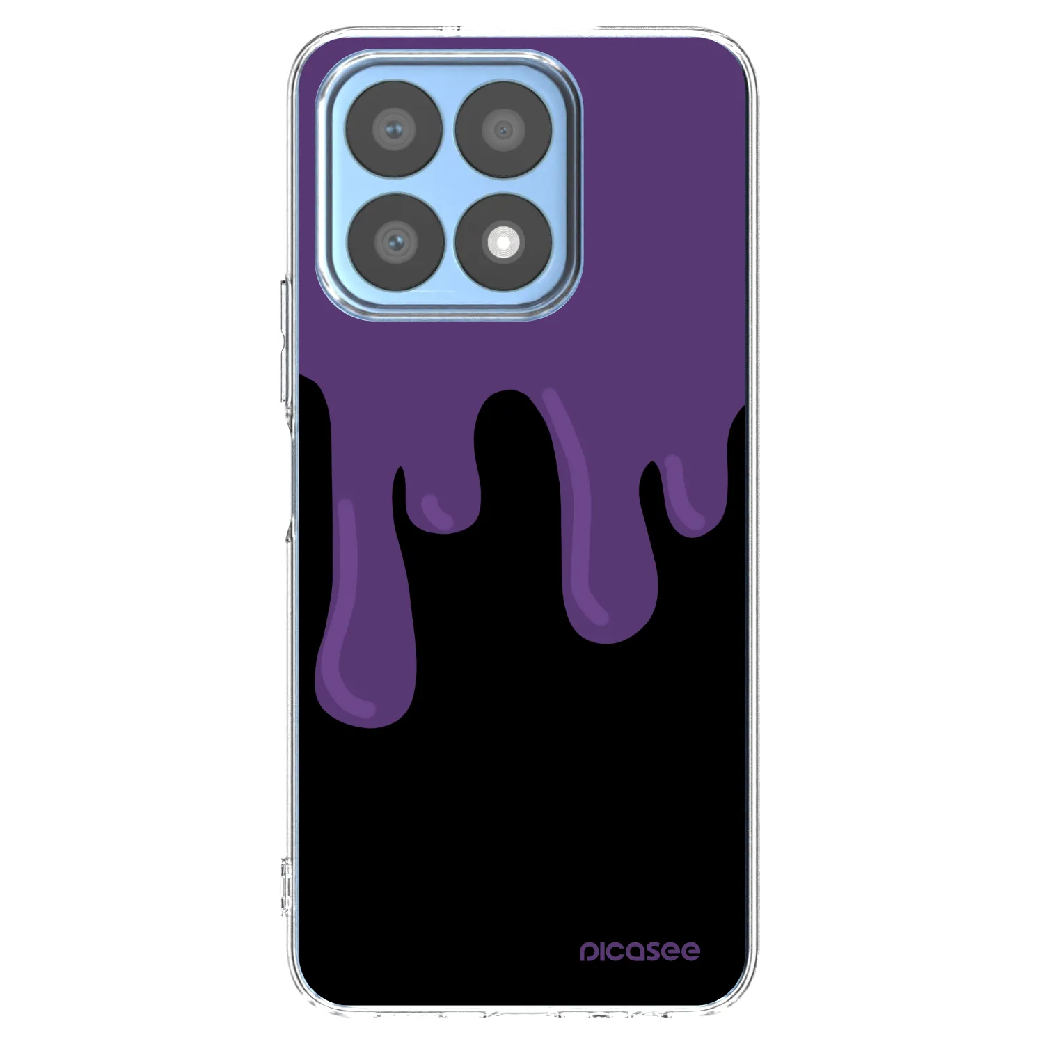 Picasee silikonska prozirna maskica za Honor X8a - Purple spooky