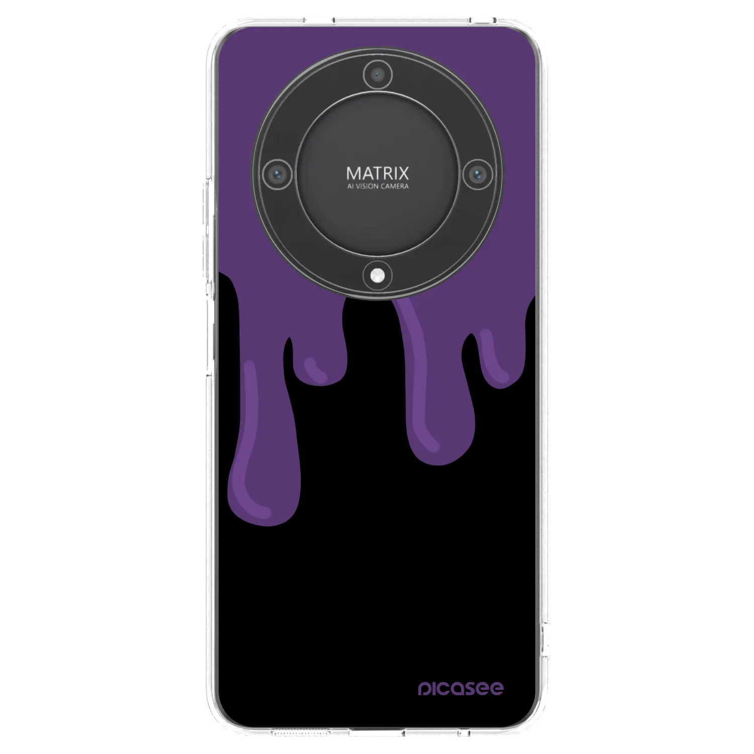Picasee silikonska prozirna maskica za Honor Magic5 Lite 5G - Purple spooky