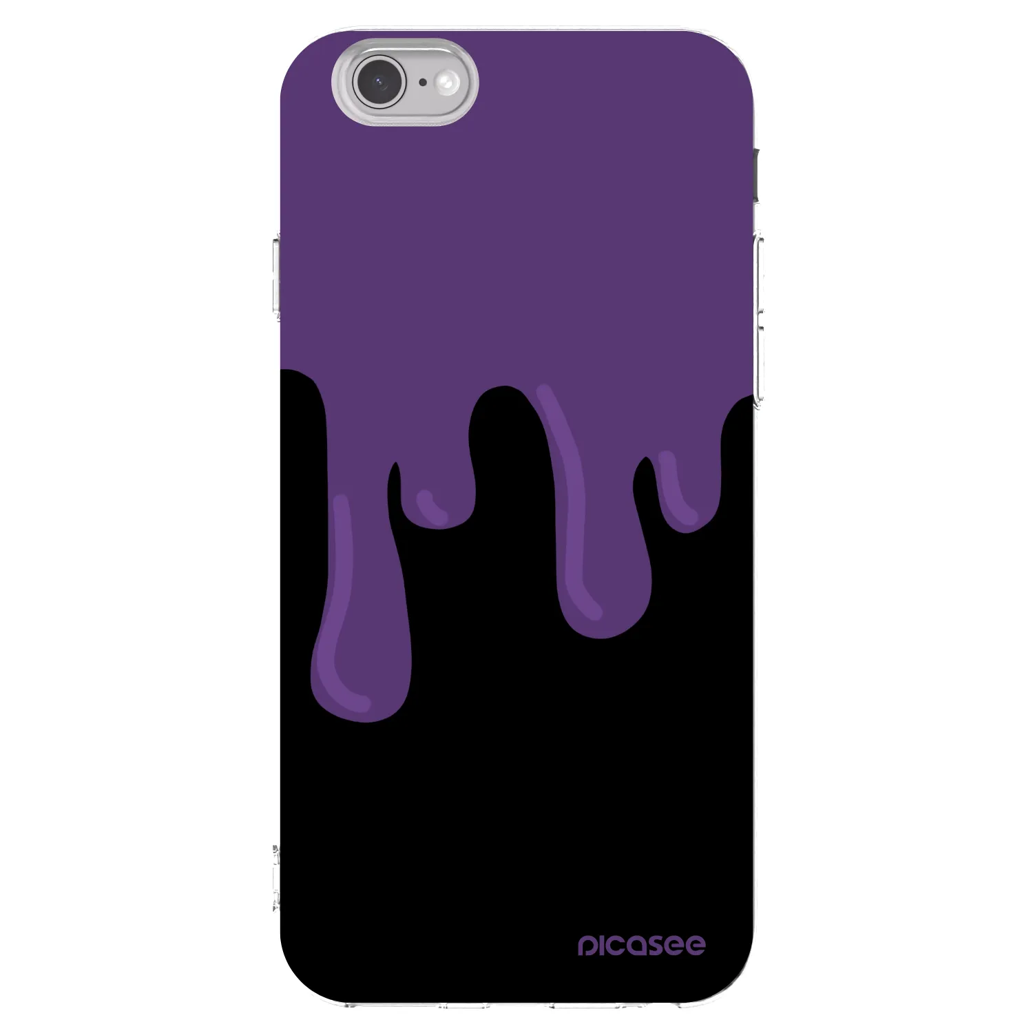 Picasee silikonska prozirna maskica za Apple iPhone 6/6S - Purple spooky