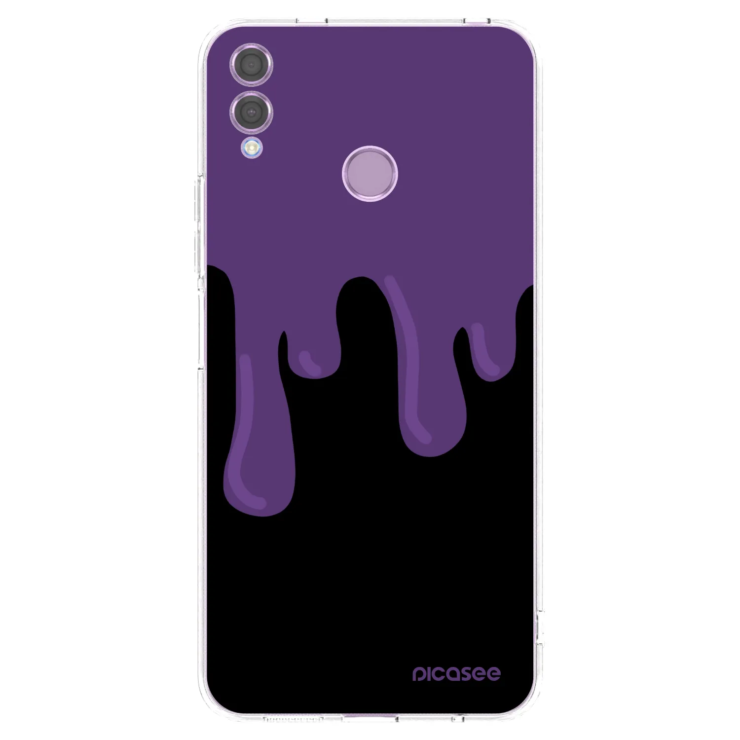 Picasee silikonska prozirna maskica za Honor 8X - Purple spooky
