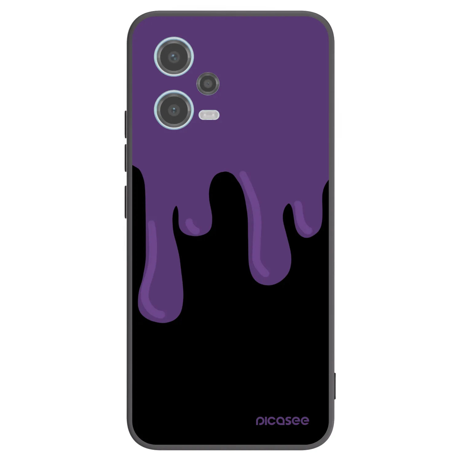 Picasee crna silikonska maskica za Xiaomi Redmi Note 12 5G - Purple spooky