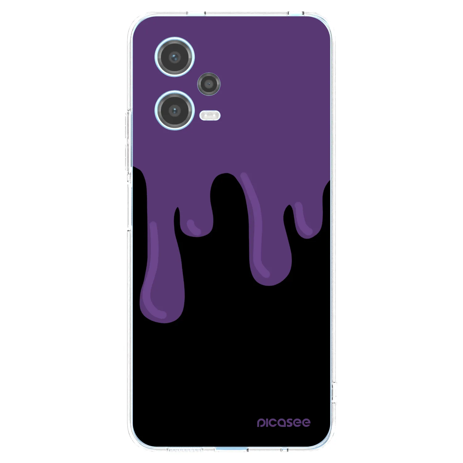 Picasee silikonska prozirna maskica za Xiaomi Redmi Note 12 5G - Purple spooky