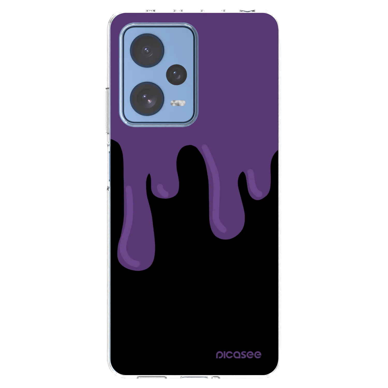 Picasee silikonska prozirna maskica za Xiaomi Redmi Note 12 Pro 5G - Purple spooky