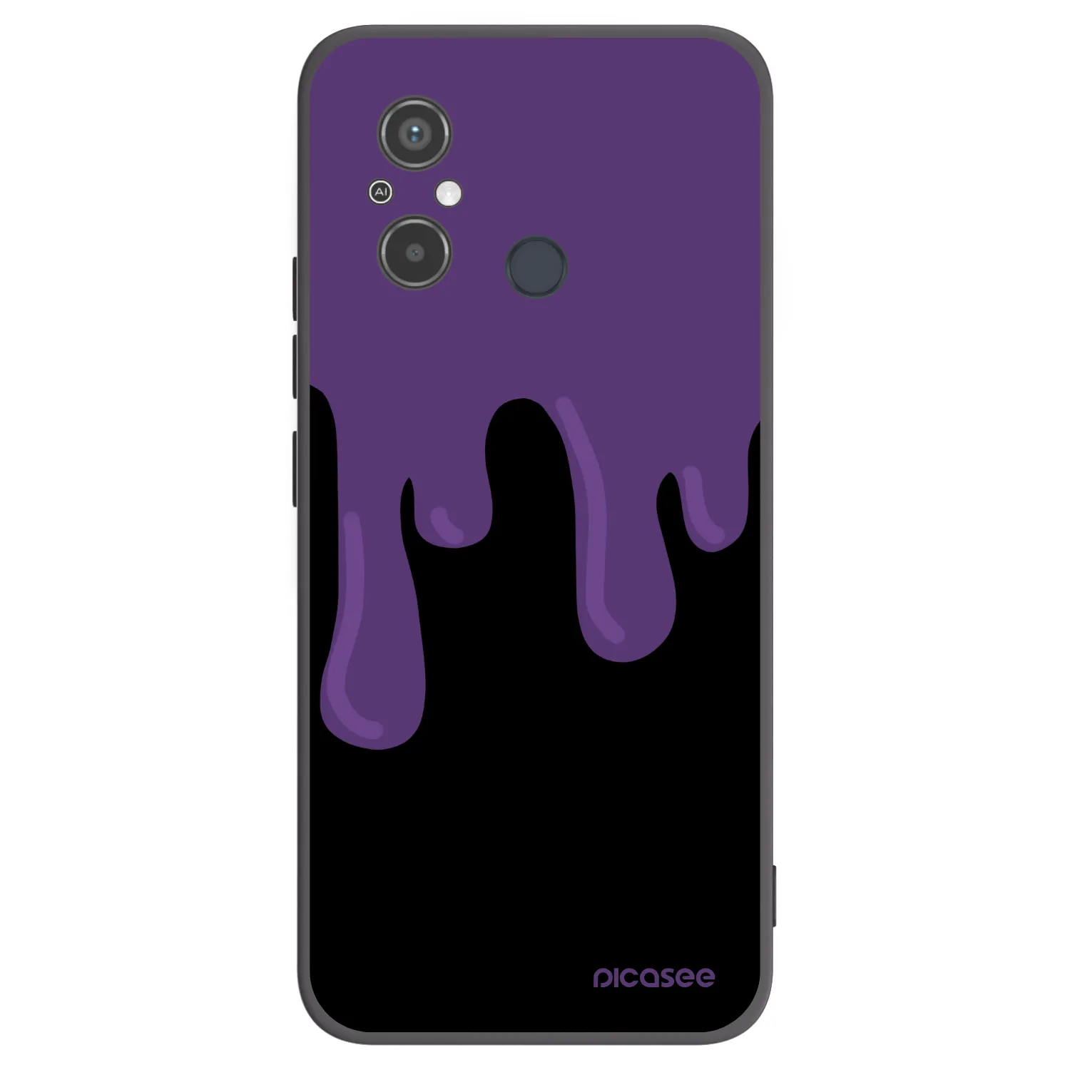 Picasee crna silikonska maskica za Xiaomi Redmi 12C - Purple spooky