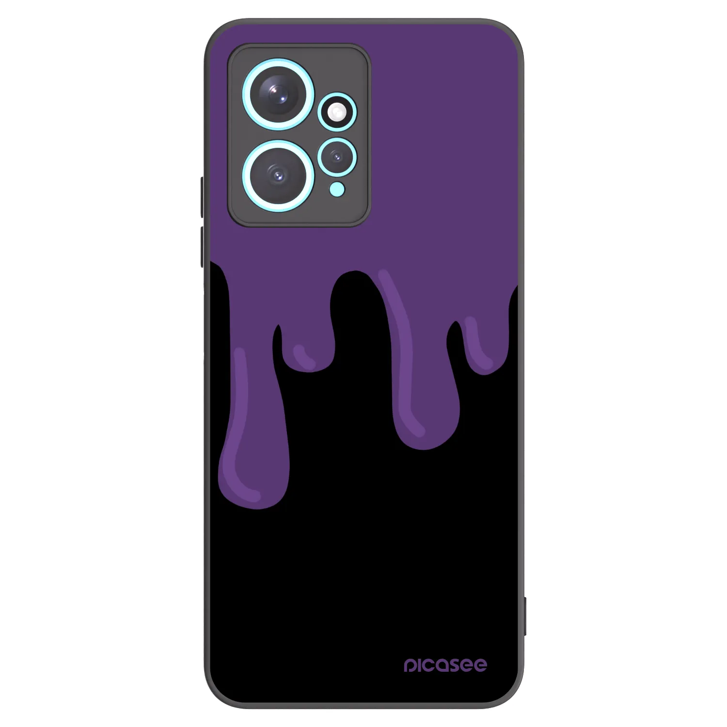 Picasee crna silikonska maskica za Xiaomi Redmi Note 12 4G - Purple spooky