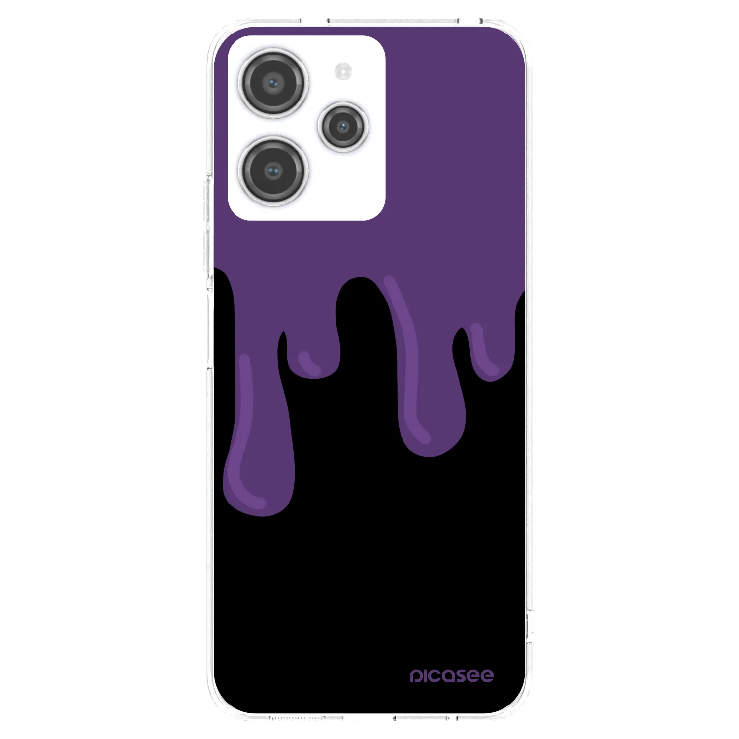 Picasee silikonska prozirna maskica za Xiaomi Redmi 12 4G - Purple spooky