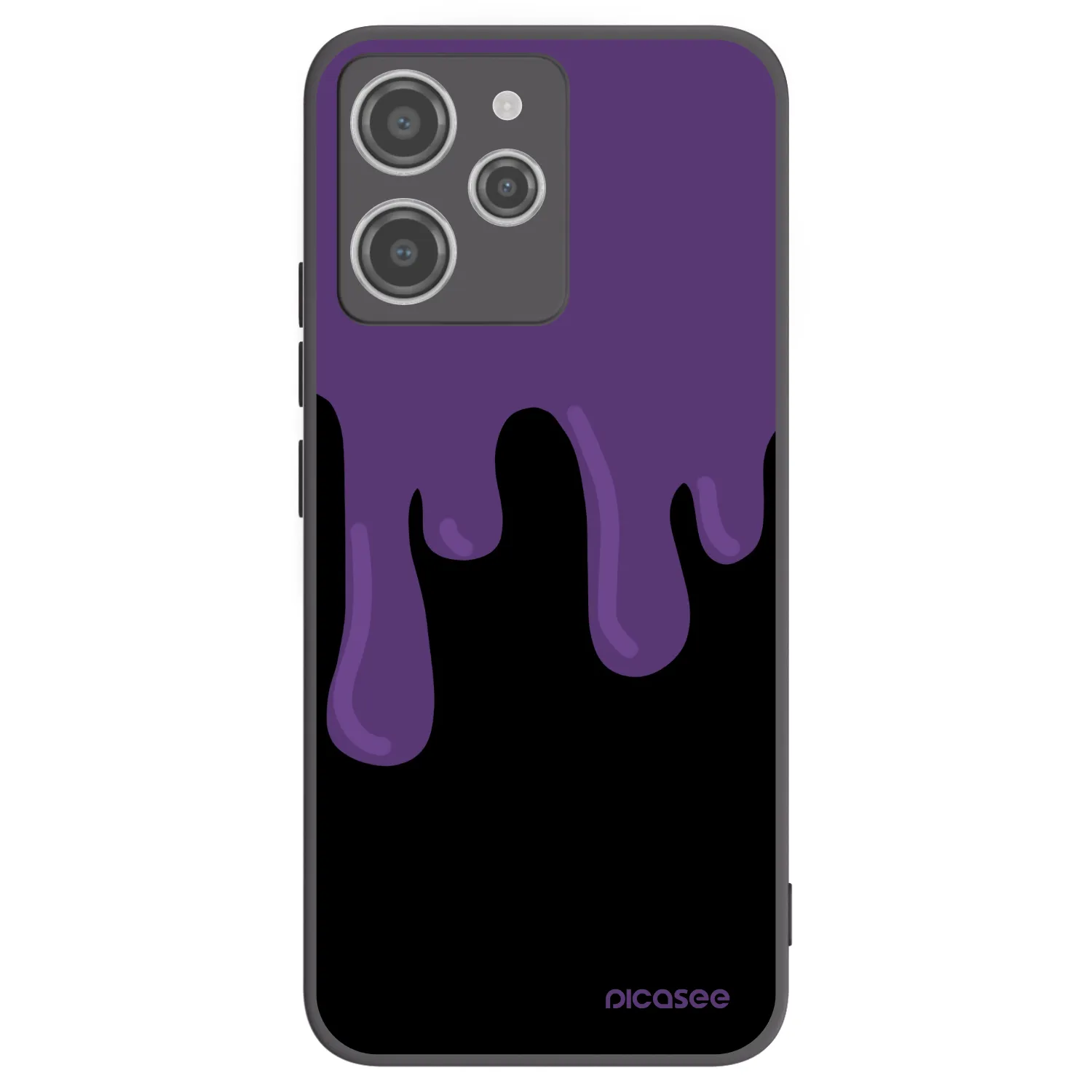 Picasee crna silikonska maskica za Xiaomi Redmi 12 4G - Purple spooky