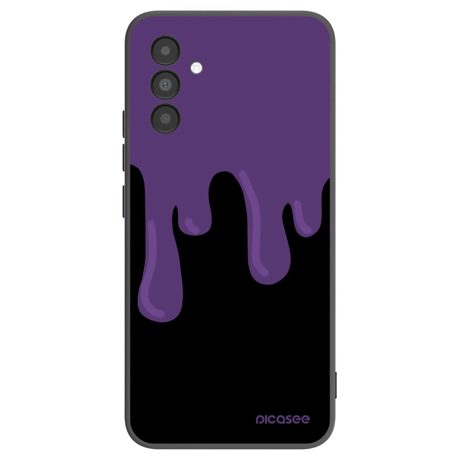 Picasee crna silikonska maskica za Samsung Galaxy A04s A047F - Purple spooky