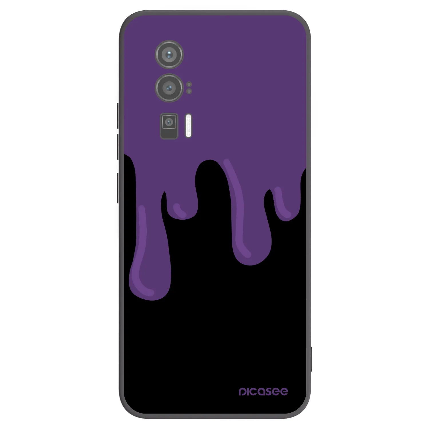 Picasee crna silikonska maskica za Xiaomi Poco F5 Pro 5G - Purple spooky