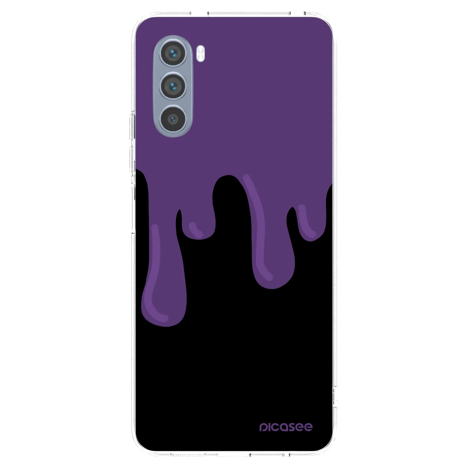 Picasee silikonska prozirna maskica za Motorola Moto G62 - Purple spooky
