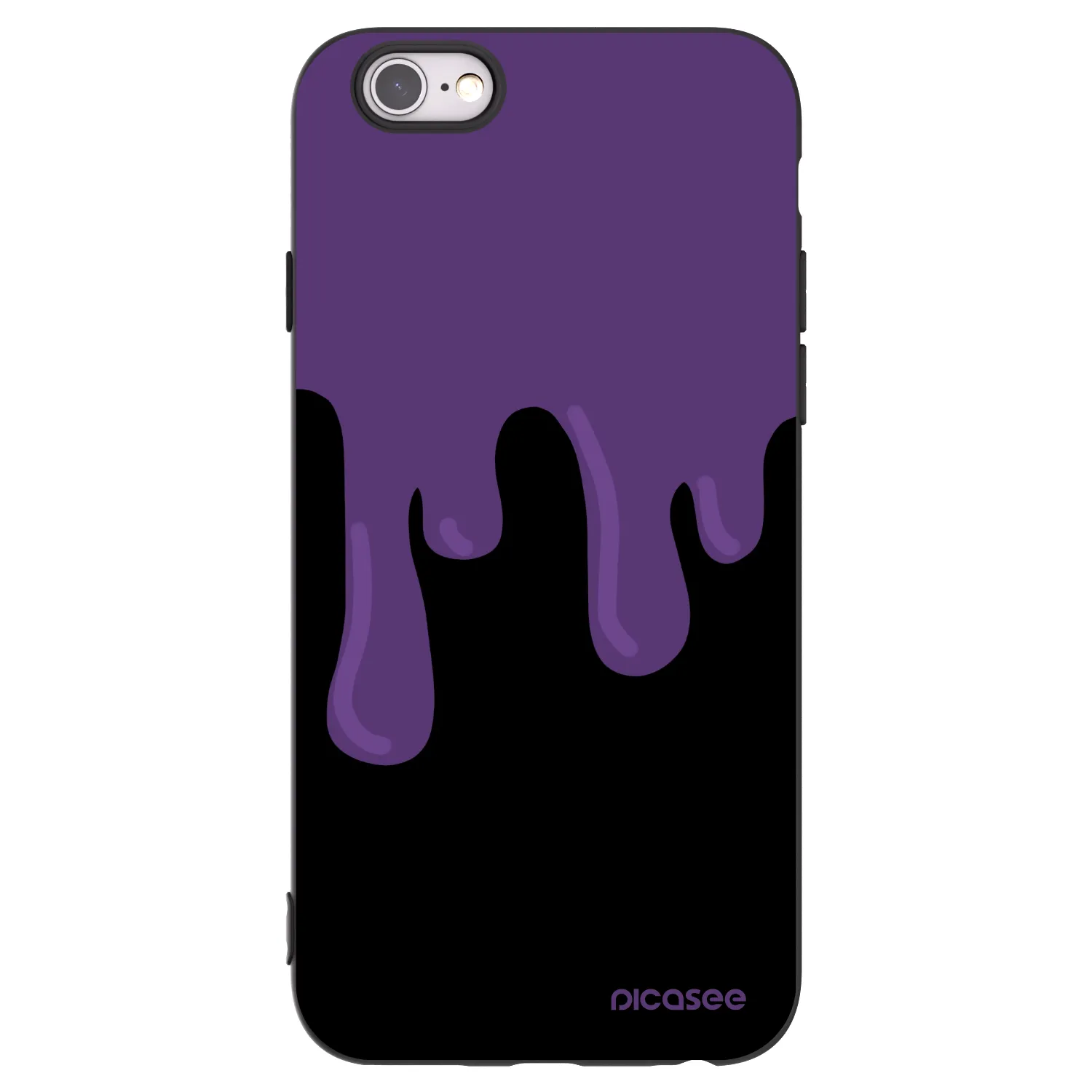 Picasee crna silikonska maskica za Apple iPhone 6/6S - Purple spooky