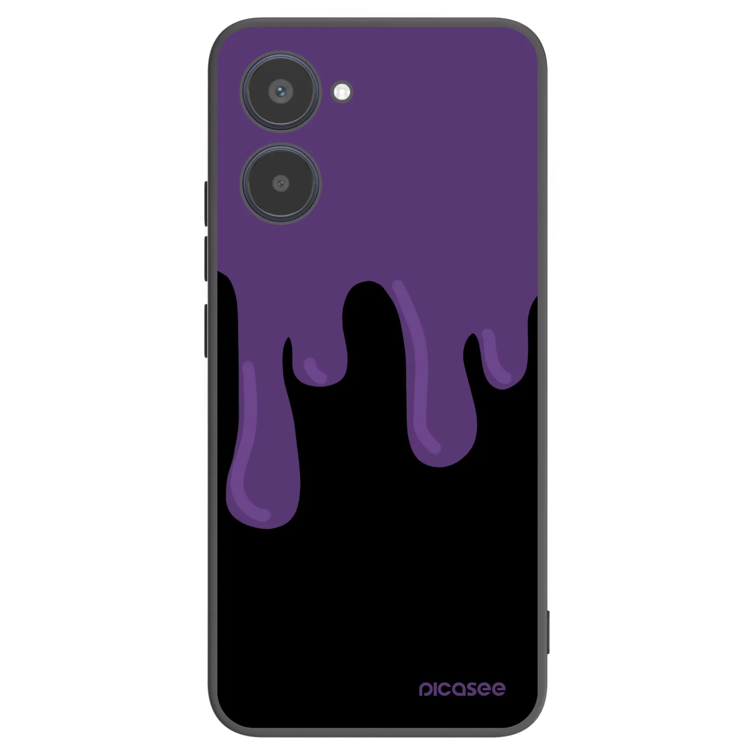Picasee crna silikonska maskica za Realme 10 4G - Purple spooky